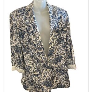 Koret floral vintage  blazer size large  USA  18 bohemian feel suit jacket